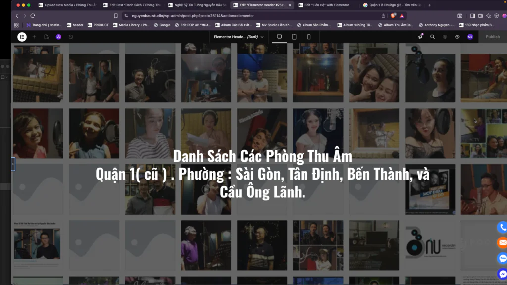 19 Phòng Thu Âm Quận 1 Trung Tâm Sài Gòn 2026 | Nguyễn Báu Studio